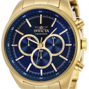 Invicta Men’s Specialty Quartz Watch with Stainless Steel Strap, Gold, 22 Model: 29169