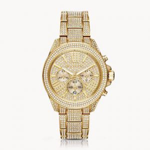 Michael Kors Chronograph Gold Tone Glitz Watch MK6355
