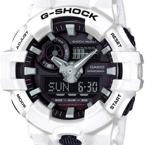 Casio G Shock Digital Analog White Watch GA700-7A