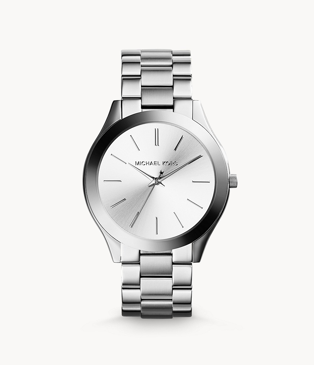Michael Kors SilverTone Runway Slim Watch MK3178 – Elegant Watches