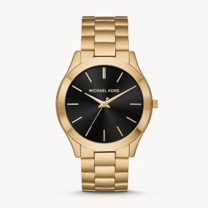 Michael Kors Slim Runway Gold Tone Watch MK8621