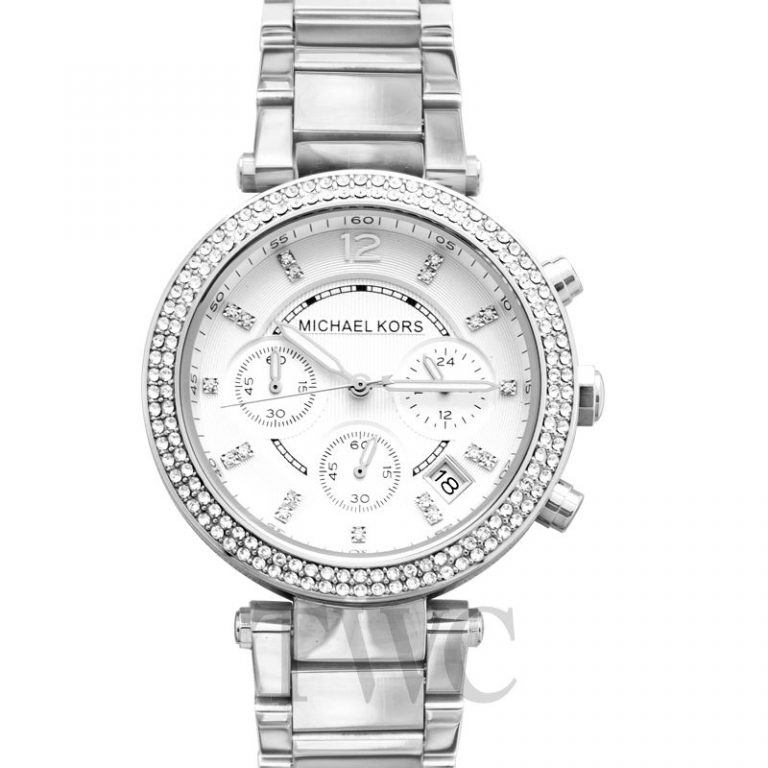 Michael Kors Whitney Chronograph Tri Tone Pave Watch MK6741 – Elegant ...