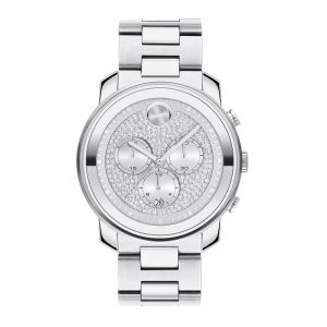 Movado Men’s Bold Silver Dial Watch – 3600666