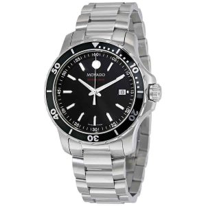 Movado Men’s ‘Series 800’ Stainless Steel Black Dial Swiss Watch 2600135