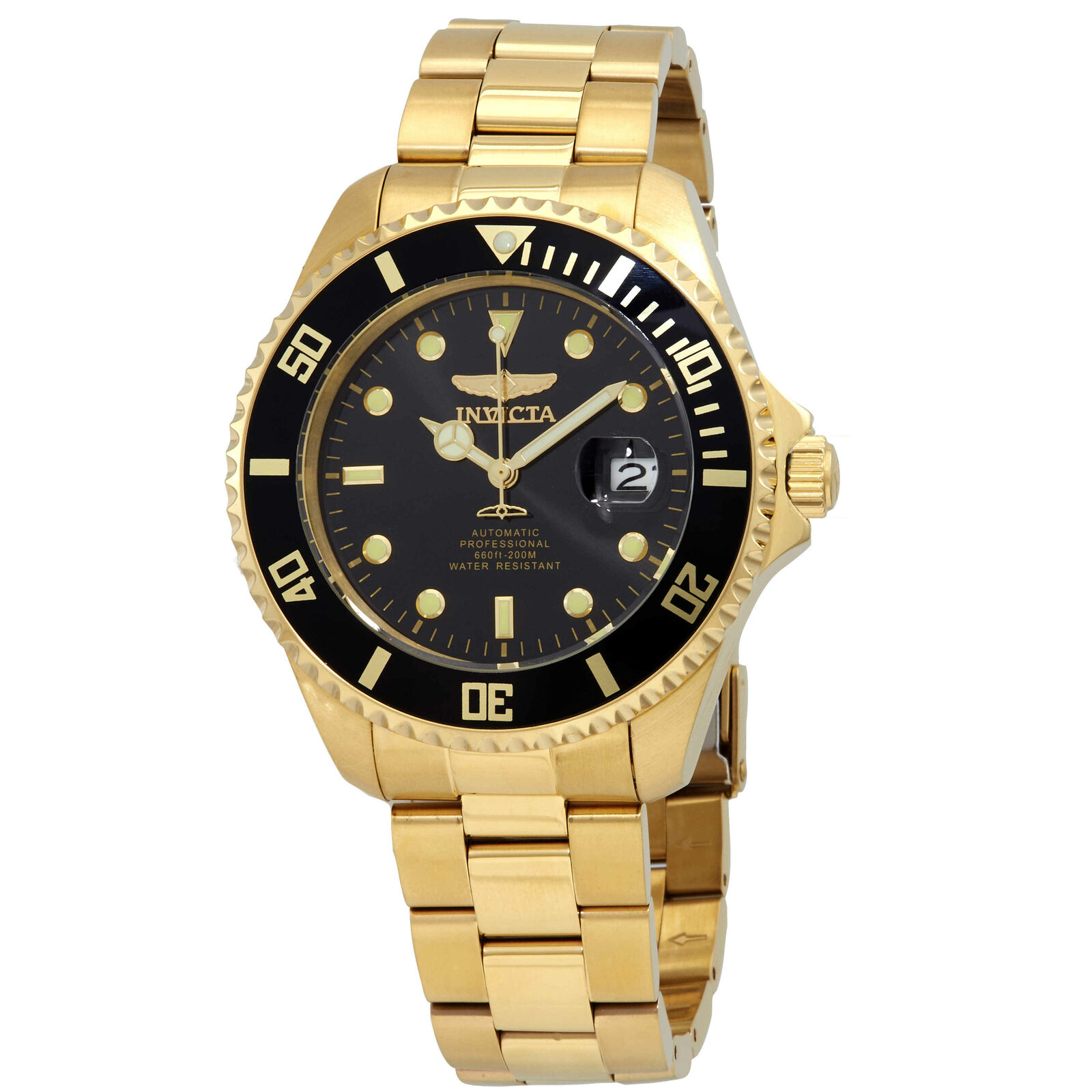 Pro Diver Automatic Black Dial Yellow Gold-tone Men's Watch 28948 – Elegant Watches Jacksonville Florida