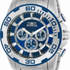 Invicta Men’s Pro Diver Stainless Steel Chronograph Quartz Blue Dial Watch 22319