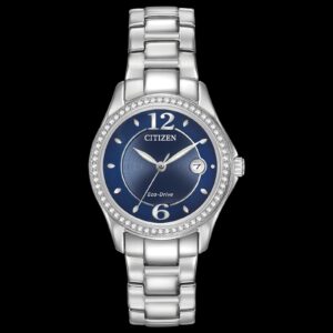 CITIZEN Silhouette Crystal Eco-Drive Blue Dial Ladies Watch – FE1140-86L