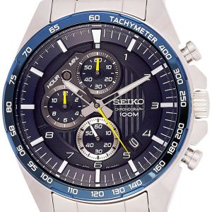 SEIKO Men’s Chronograph Motor Sports 100m Blue Dial Watch SSB321P1