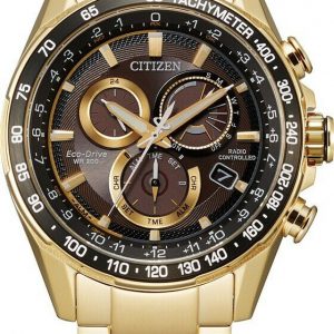 Citizen Eco-Drive Men’s Pcat Chrono Gold Tone Watch CB5912-50E