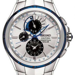 Seiko Men’s Coutura Solar Perpetual Calendar 100m Stainless Steel Watch SSC787