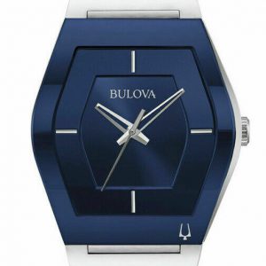 Bulova Men’s Futuro Silver Tone Blue Dial Men’ s Watch 96A258