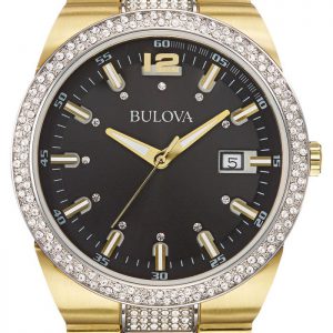 Brand New Bulova Men’s Crystal Quartz Two Tone Watch 98B235