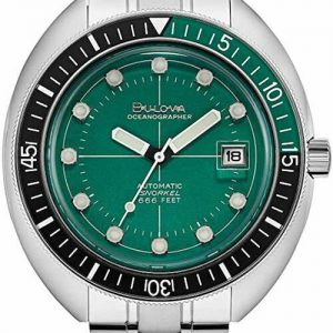 New Bulova Special Edition Green Dial Stainless Steel Men’s Watch 96B322