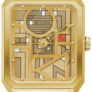 Bulova Men’s Frank Lloyd Wright 80th Anniversary Brown Watch 97A157