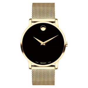 Movado Museum Gold-Tone Black Dial Men’s Watch 0607396