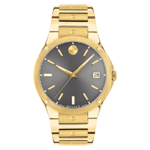 Movado SE Gold Bracelet Grey Dial Men’s Watch 0607707