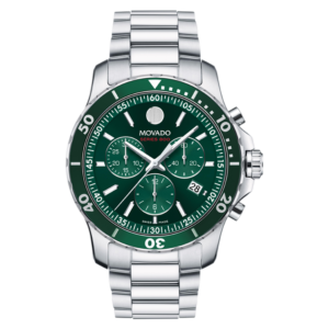 Movado Series 800 Chronograph Quartz Green Dial Men’s Watch 2600179