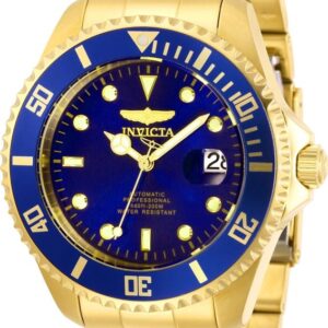 Invicta Pro Diver Automatic Gold-Tone Watch with Blue Dial Watch 28949