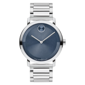 Movado Bold Evolution Blue Dial Stainless Steel Bracelet Watch 40mm 3601155