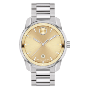 Movado BOLD Verso Gold-Tone Dial Stainless Steel Men’s Watch 3601203