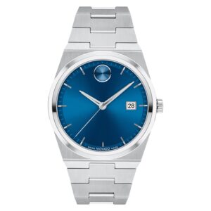 Movado Bold Quest Blue Dial Stainless Steel Bracelet Watch 40mm  3601221
