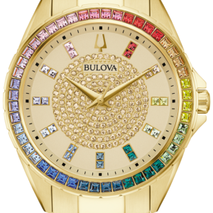 Bulova Phantom Champagne Dial Stainless Steel Gold Tone Watch 97A179