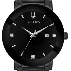 Bulova Futuro Diamond Black Dial Modern Men’s Watch 98D144