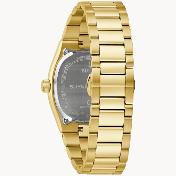 Bulova Super Seville precisionist Gold Tone Green Face Men's Watch 97A153 - Image 3
