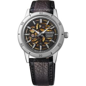 Seiko Presage Automatic Leather Strap Watch SSA461