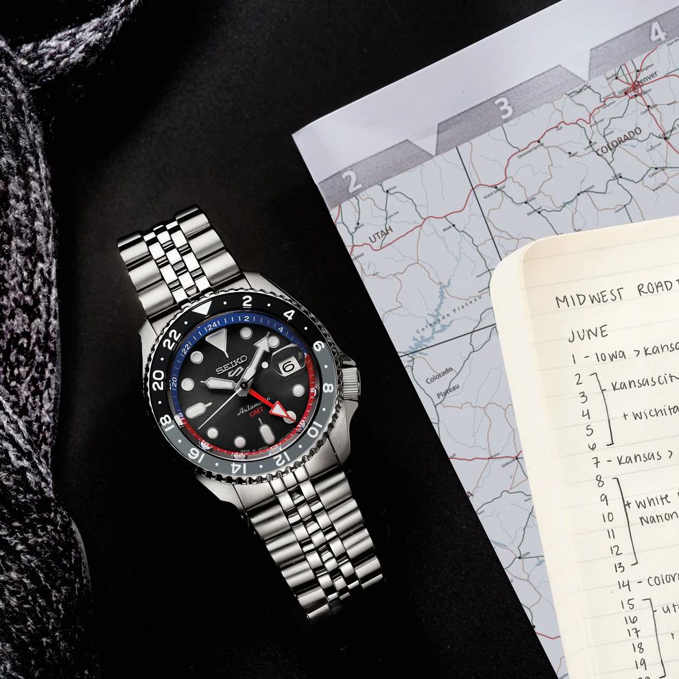Seiko 5 Sports GMT Automatic Grey Dial Men's Watch SSK019 - Image 4