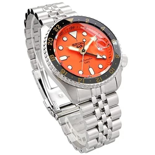 Seiko 5 Sports GMT Orange Dial Men's Watch SSK005 - Image 4