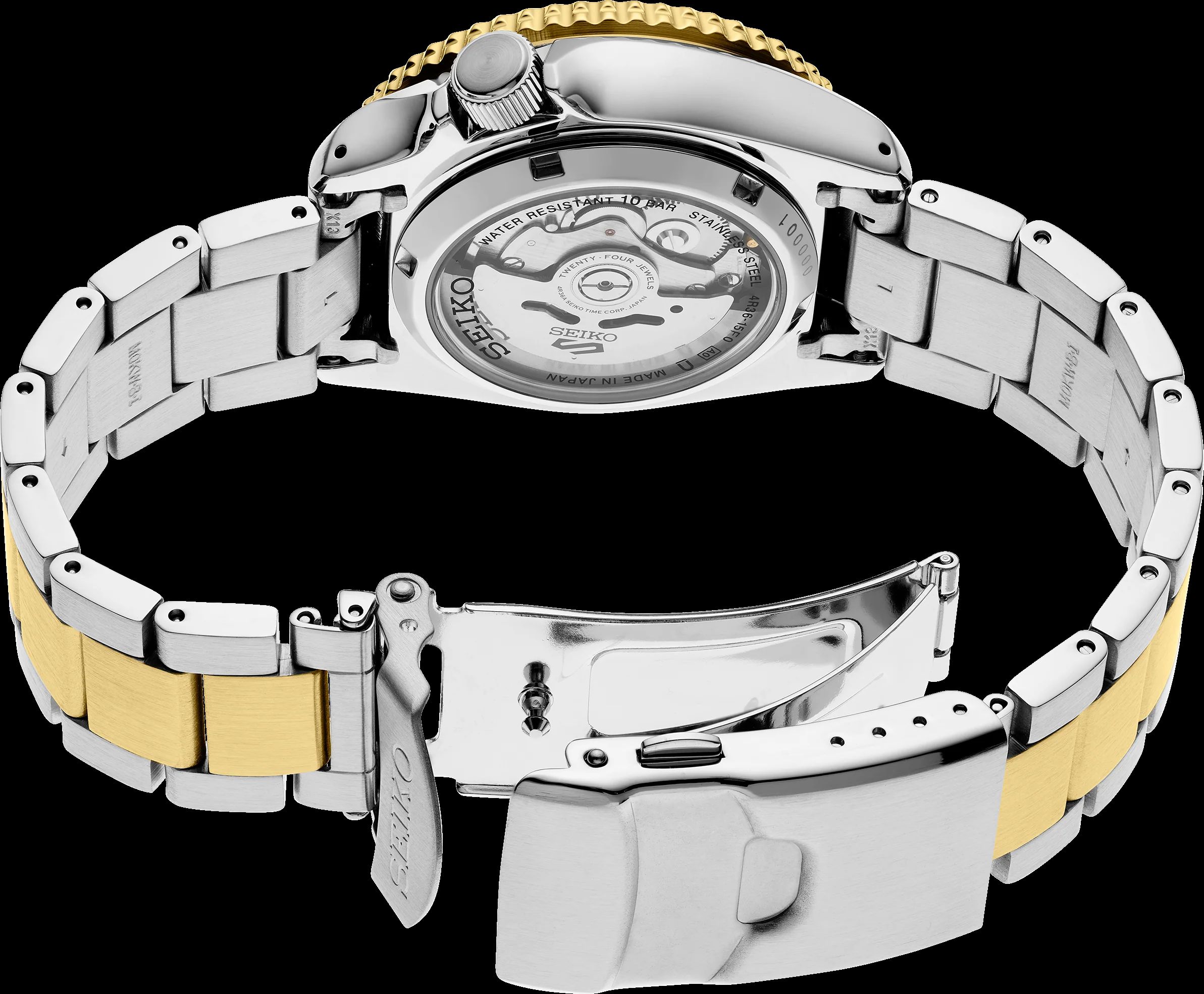 Seiko 5 Sports Automatic Two Tone Men's Watch SRPK22 - Image 4